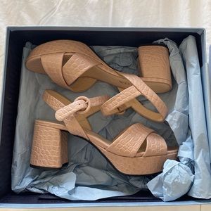 BRAND NEW UNWORN PRADA NUDE PLATFORM SANDAL